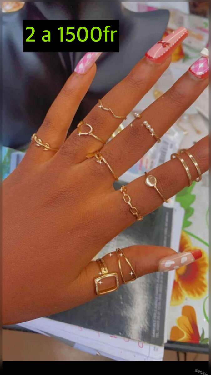 Bague Fantaisie Femme Set