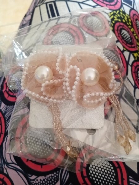 Boucles d'oreilles en perles fleur