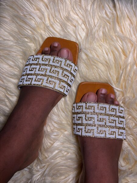 Sandales perlée sénégalaises