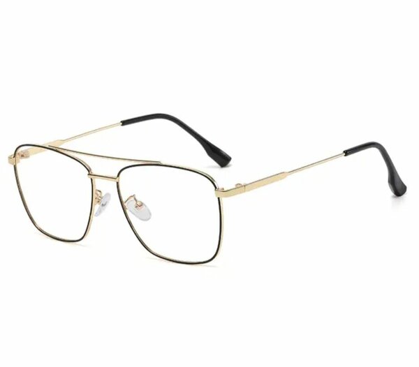 Lunettes à monture dorée stylées