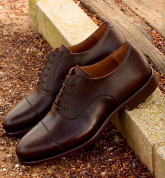 Chaussures Oxford en cuir marron