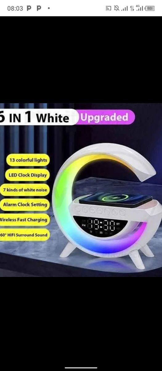 Réveil LED Bluetooth 5-en-1