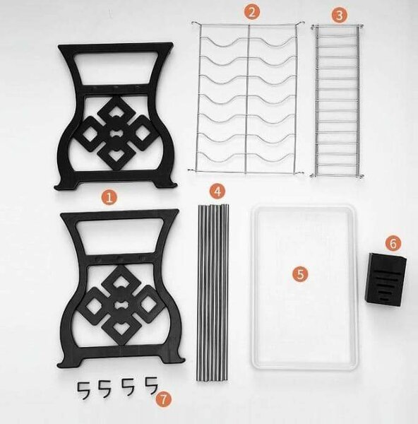 Étagère de rangement pour assiettes et bols de cuisine.