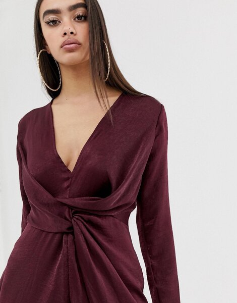 Robe moulante manches longues