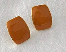 Beautiful fashionable earrings orange