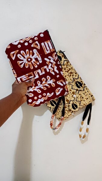 Pochette en tissu imprimé