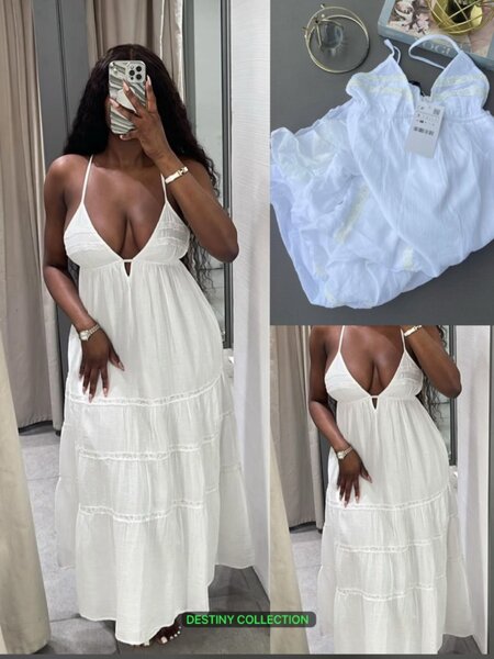 Robe blanche été bohème