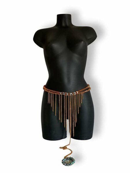 Ceinture de corps bijou perlé