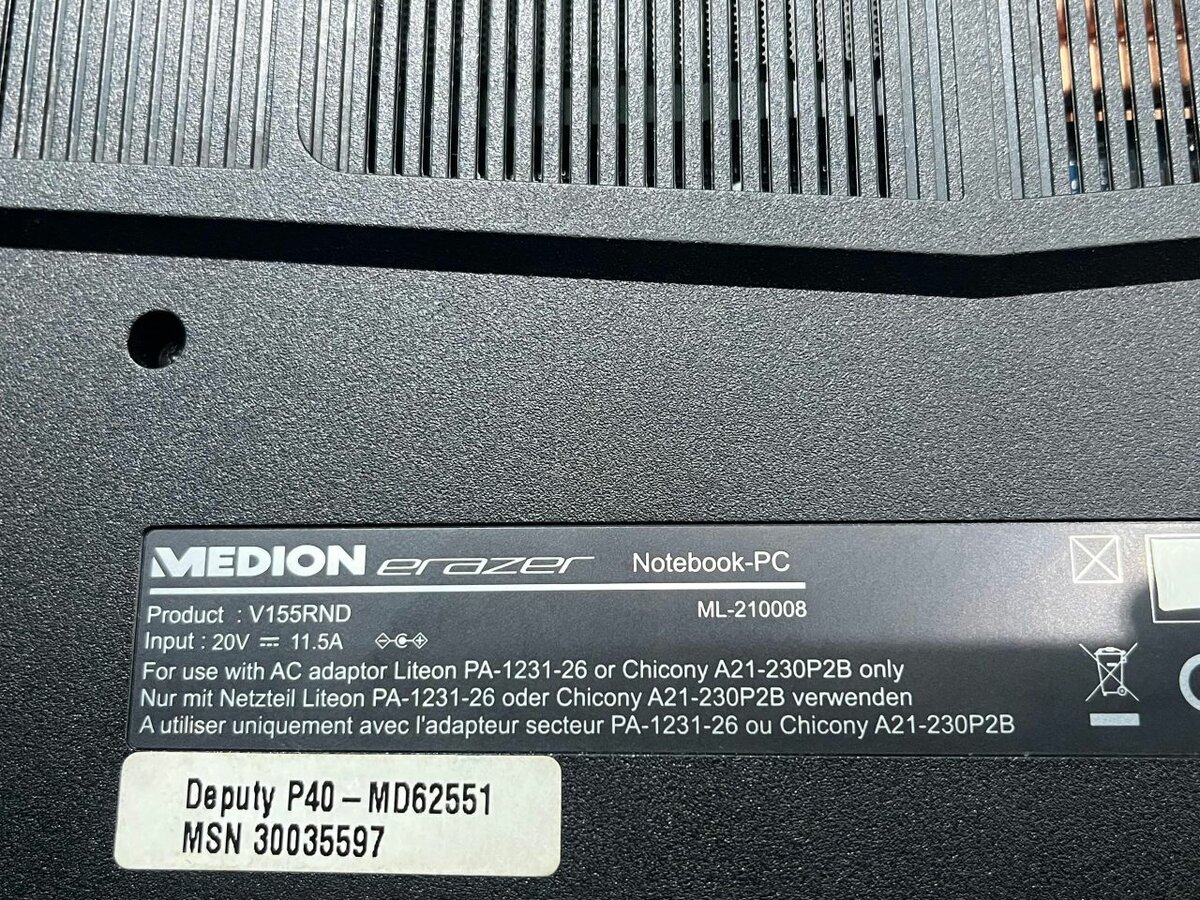 Ordinateur Portable Gaming Medion