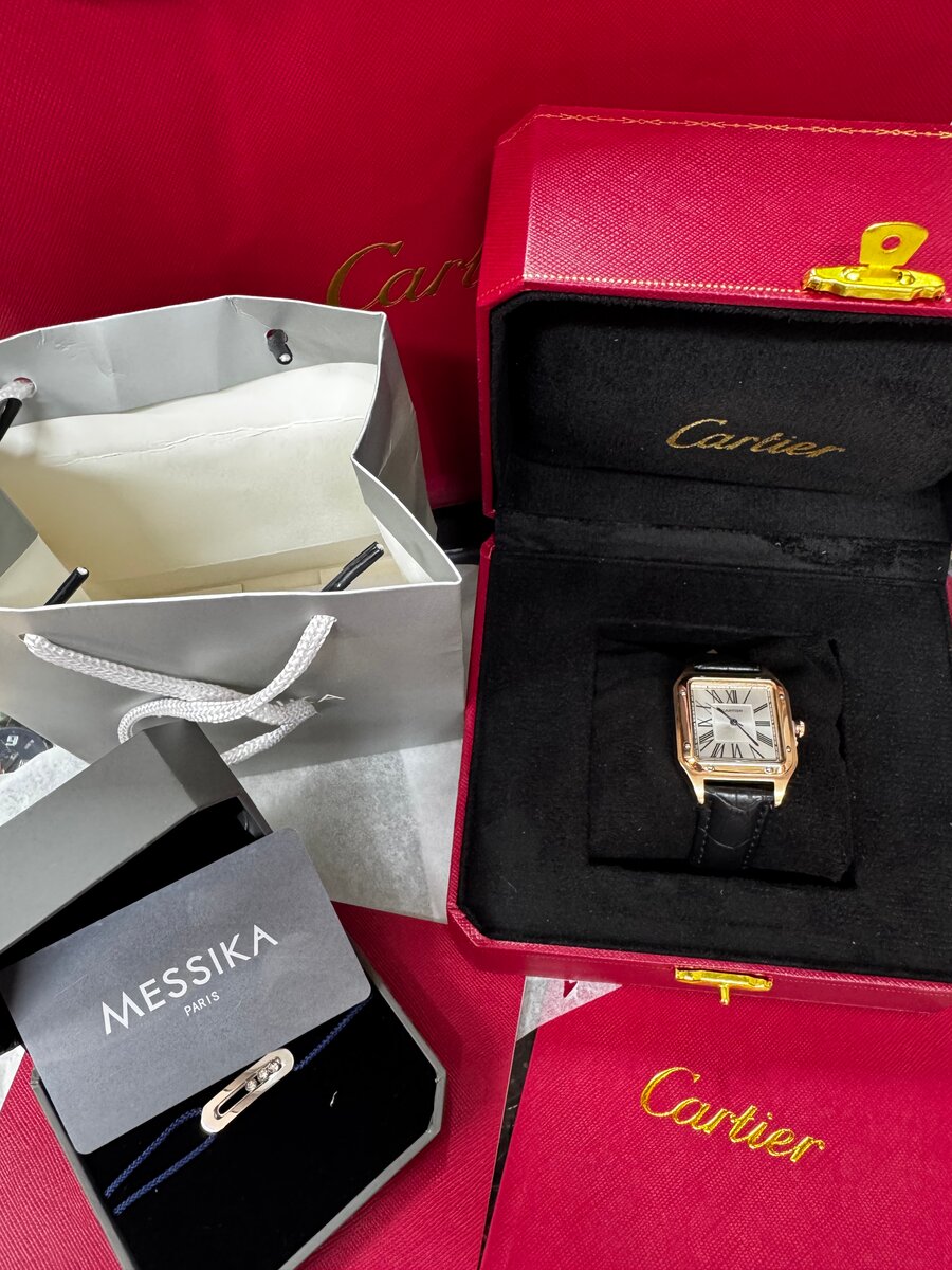 Montre Cartier Santos en cuir