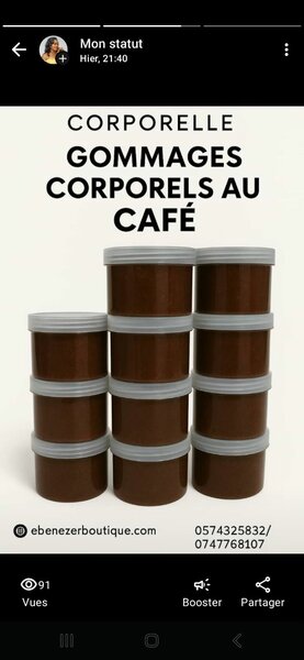 Gommage corporel au café
