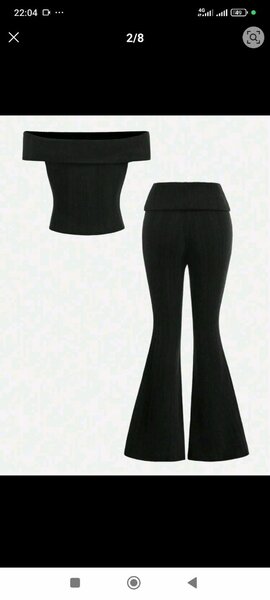 Ensemble Évasé Deux Pièces Noir