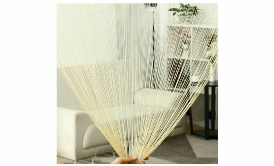 Rideau En Fil Jaune Or