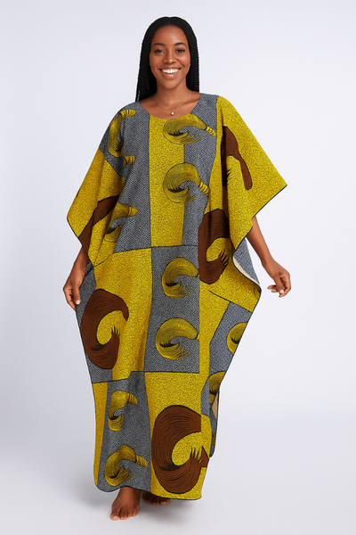 Robe ample en wax africain