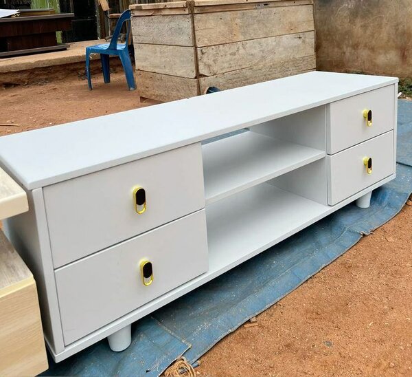 Meuble TV blanc moderne avec rangement