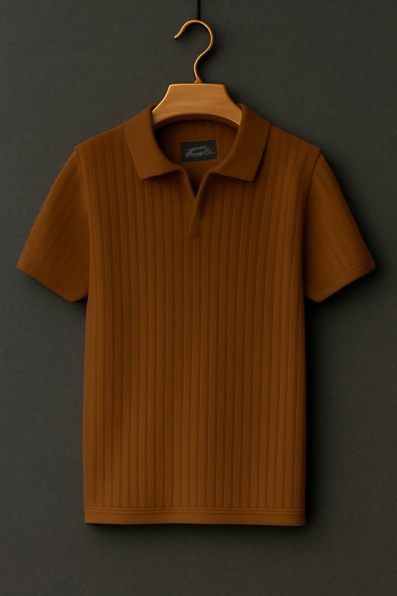 Polo en maille rétro homme