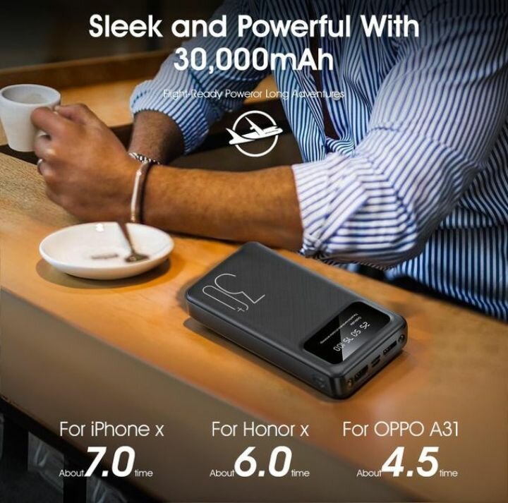 Powerbank 30000mAh Ultra Mince