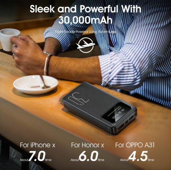 Powerbank 30000mAh Ultra Mince