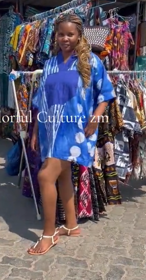 Women's batik T-shirt dress with print