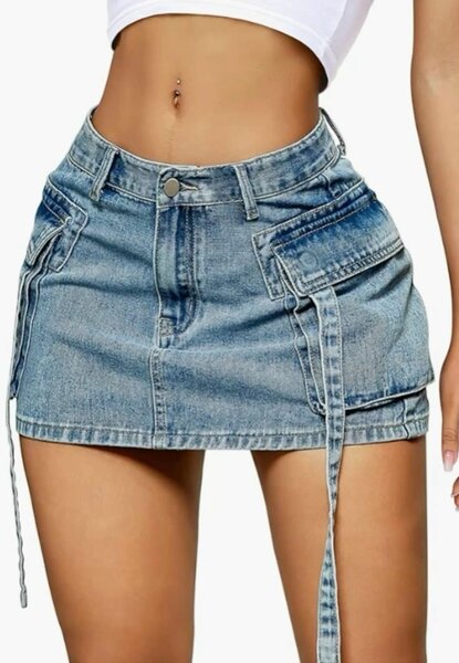Denims cargo skirts