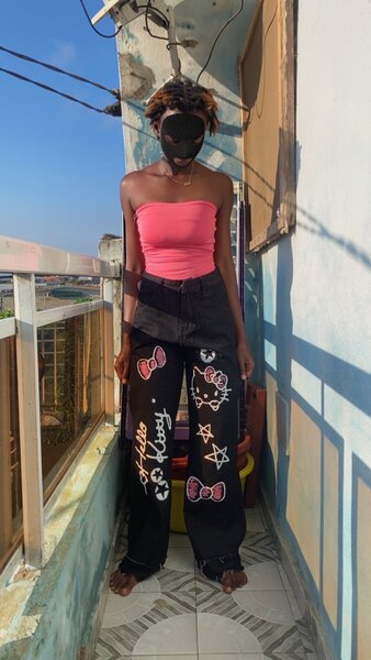 Pantalon large Hello Kitty