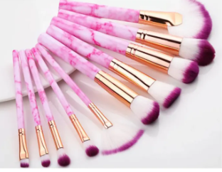10Pcs Classic Marble Makeup Brush Set Professional Face Eye Makeup Brushes Women Makeup Accessories
