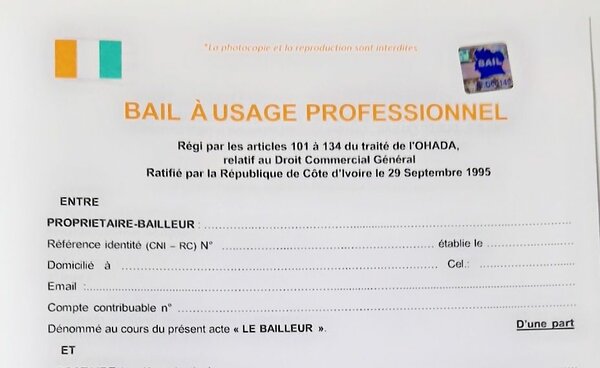 Bail à Usage Professionnel