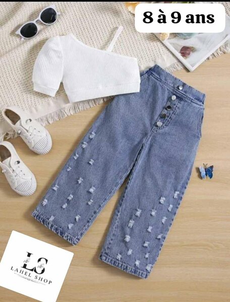 Jean enfant déchiré stylé
