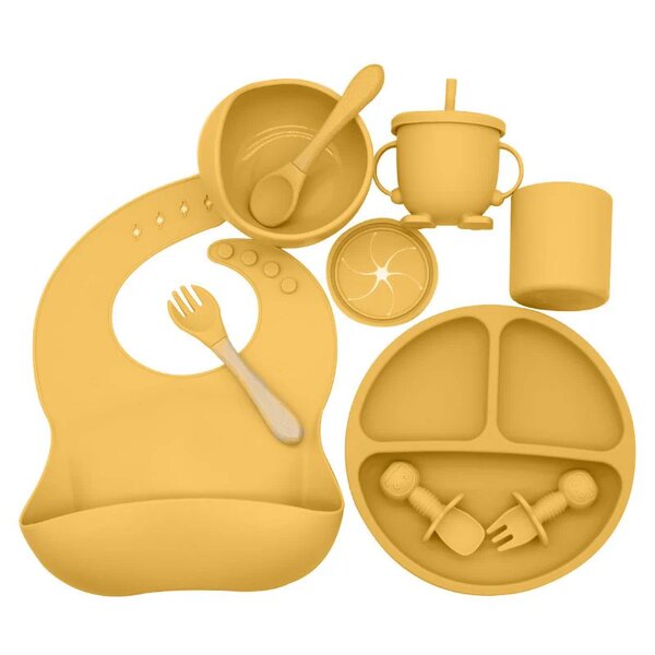 Silicone baby feeding set
