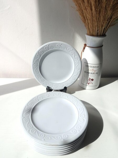 Assiettes blanc d'occasion