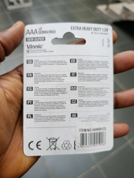 Piles Vinnic AAA Extra Heavy Duty