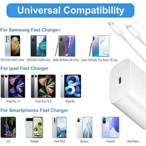 Super Fast Charger Type C to Type C White