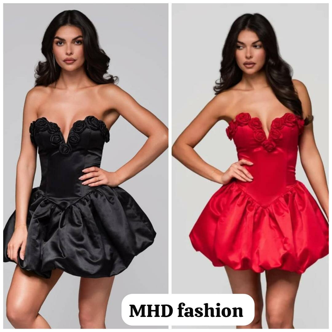 Robe bustier volumineuse chic