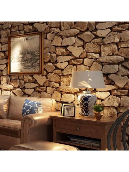 papier peint briq antique 3D