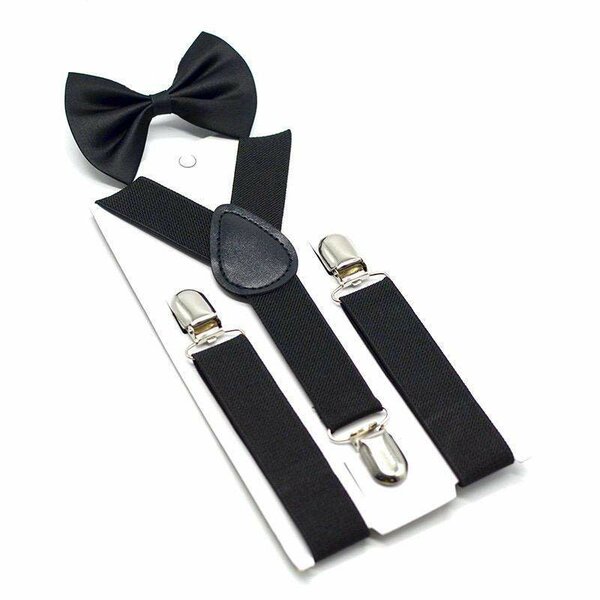 Boys suspenders with bow tie