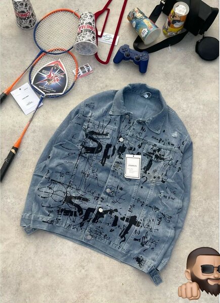 Veste en jean homme esprit streetwear