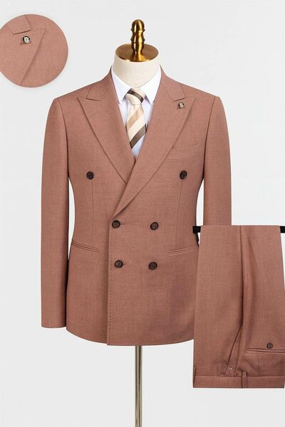 Costume élégant double boutonnage