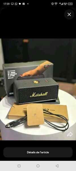 Enceinte Bluetooth Marshall