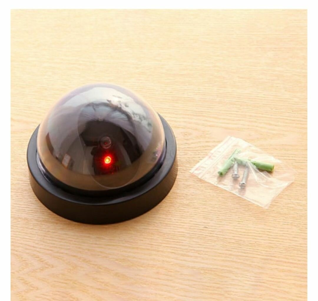 FAKE DOME DUMMY SECURITY CAMERA WITH LED LIGHT (D4.1 X H3.1)