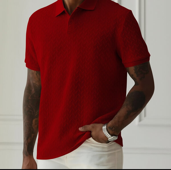 Polo rouge élégant pour homme