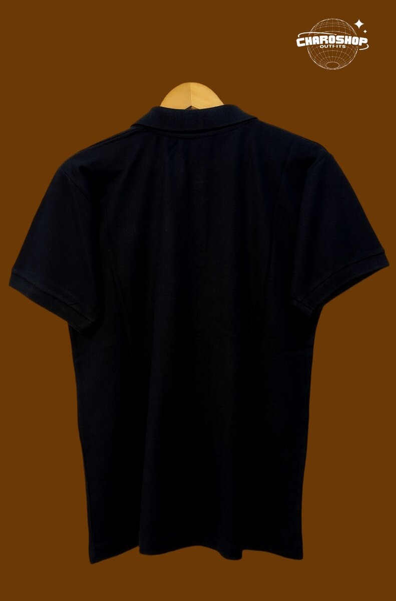 Polo noir élégant homme