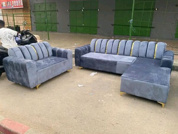 Canapé d'angle moderne gris