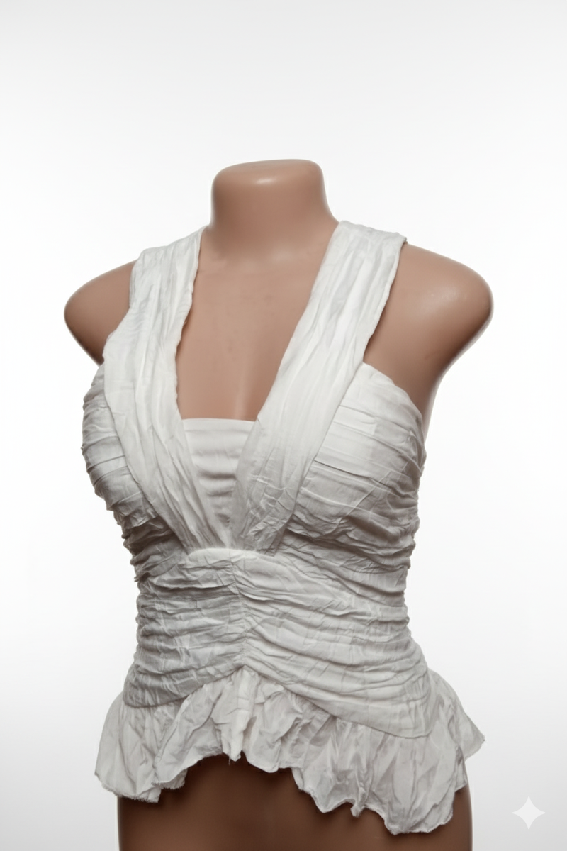 Top sans manches élégant en blanc