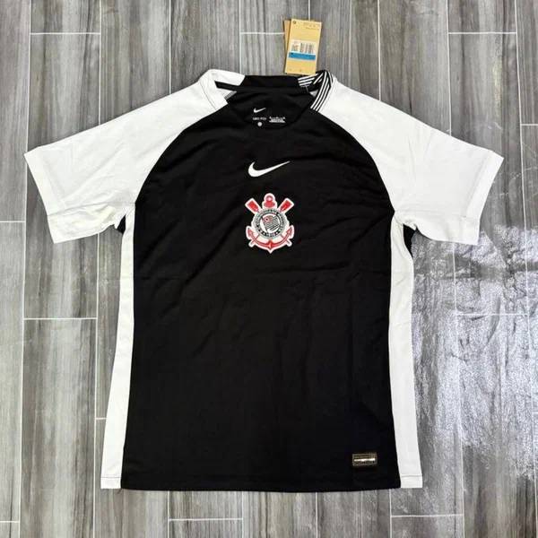 Maillot de football noir et blanc pour hommes