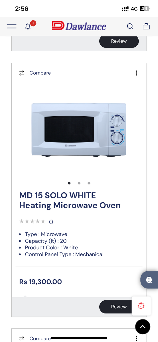 Dawlance MD15 Microwave Oven 5 Power Levels