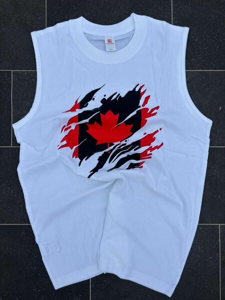 Débardeur Blanc Unisexe Imprimé