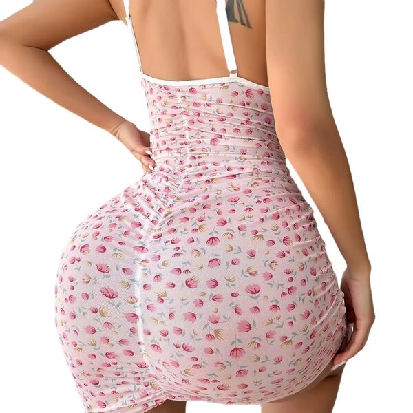 Nuisette en Dentelle Fleurie