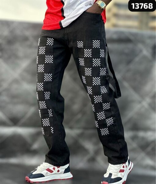 Pantalon à damier homme