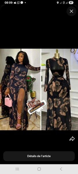 Robe élégante à fleurs