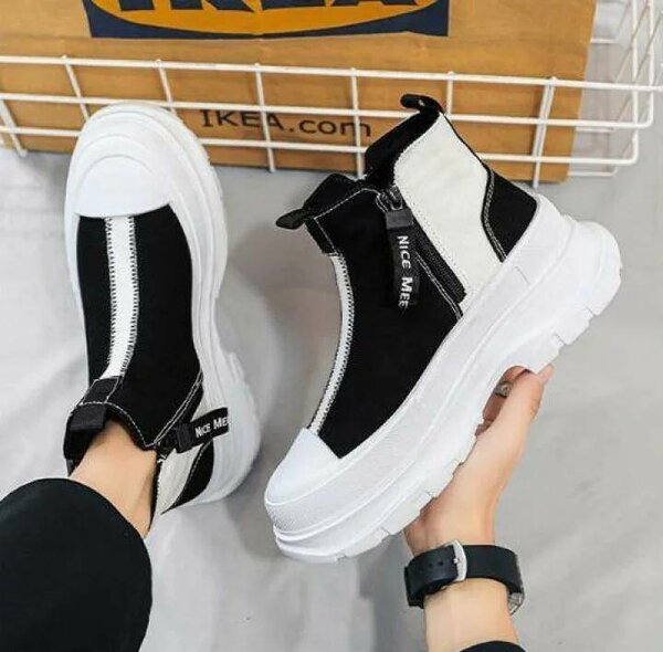 Baskets montantes noires unisexes